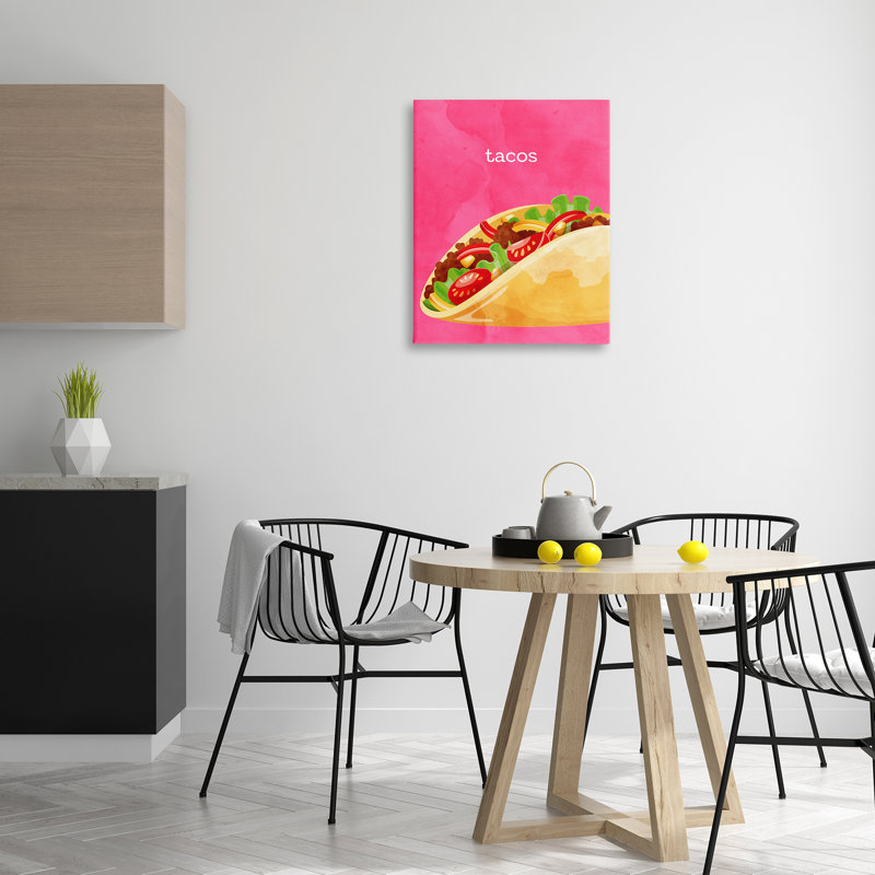 Tacos mexicain, toile par Kim Allen, H 30 po x l 24 po