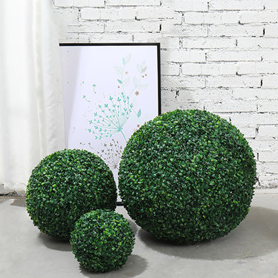 2 Pieces Artificial Plant Decoration Balls, Simulated Boxwood Balls for Backyard, Balcony, Garden, Wedding, Indoor and Outdoor Decoration