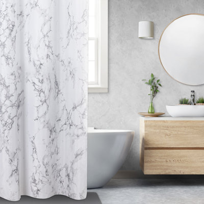  Shower Curtain Woven Printed Fabric Marble