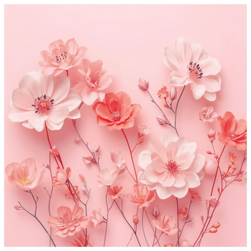 Couvertures de fleurs de cerisier roses, 50in W x 60in H