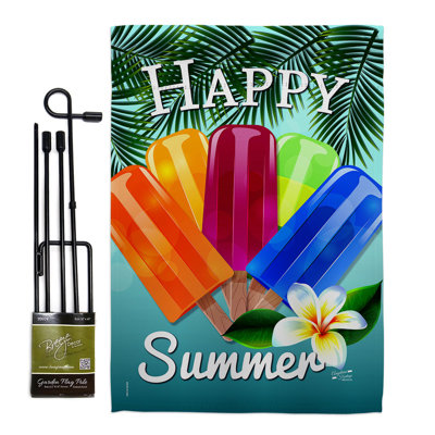 Ensemble de drapeaux en polyester 18,5 po x 13 po Happy