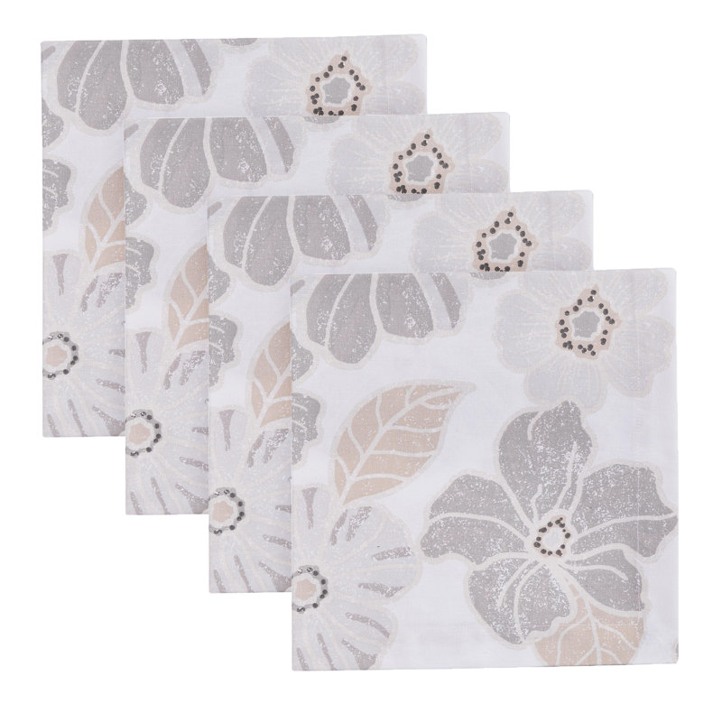  Ensemble de 4 serviettes Petals
