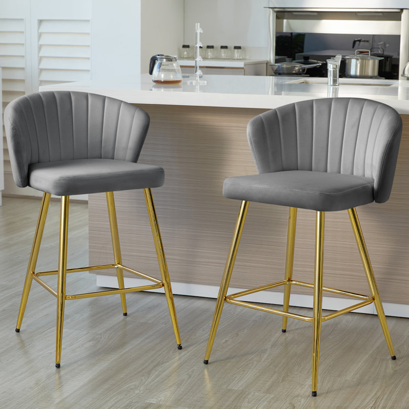 Tabouret de comptoir 25 po Mancenillier, gris
