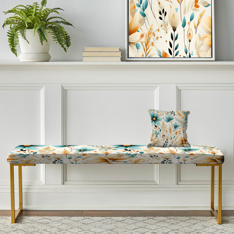 Banc rembourré or, Nomadic Serenity Boho