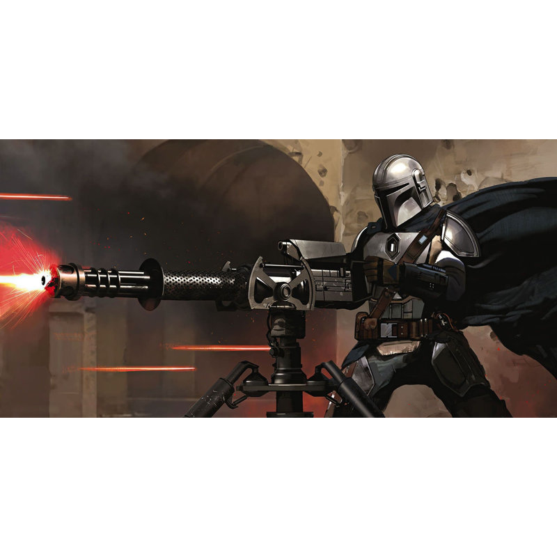 The Mandalorian Blaster King Size non-woven 8.2cm x 16.4cm Low-Gloss Wallpaper Roll