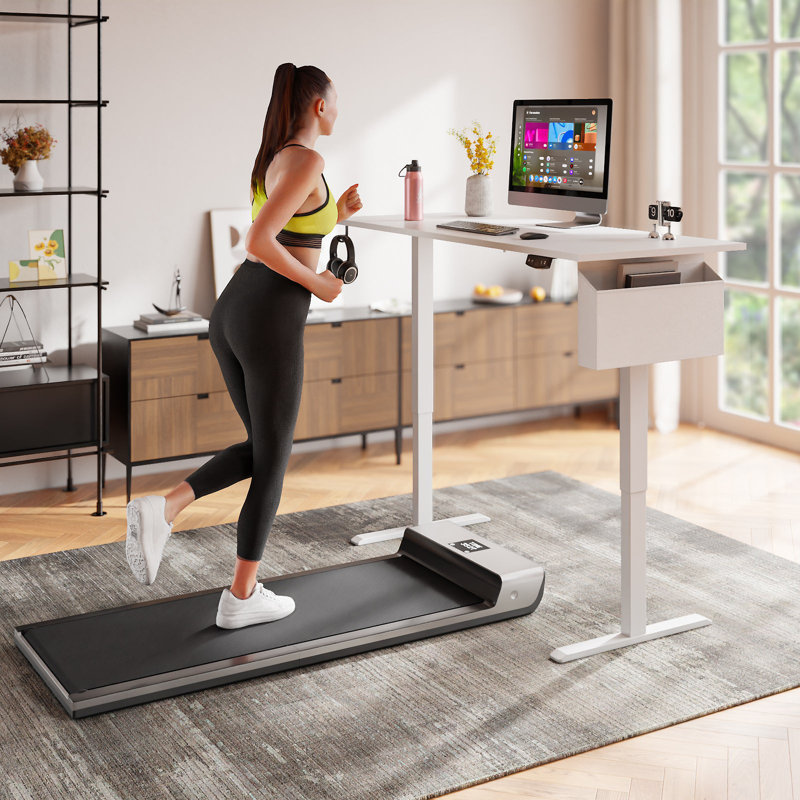 Electric Height Adjustable Standing Desk with Storage Bag & Memory Presets, Ergonomic Sit-to-Stand Computer Desk, Home Office Workstation