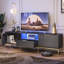 Brilyn Fluted TV Stand, Glossy Media Console with Wave Pattern Buffet Cabinet-1915976574-1936950616