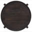 Table de bout ronde en bois massif brun foncé Mavis