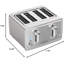 Grille-pain à 4 tranches en acier inoxydable NOIR + DECKER, TR4900SSD