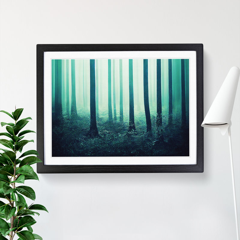 Bedazzled Forest - Single Picture Frame Print, Black Frame, 46cm H x 64cm W x 2cm D