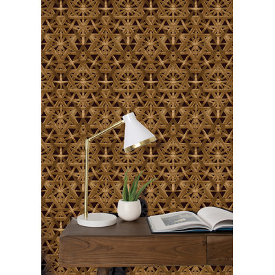 Tommy Bahama Rattan Lattice Peel And Stick Wallpaper Roll