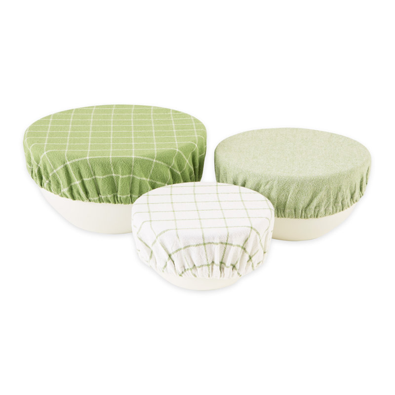 Ensemble de 3 assiettes à vaisselle en coton réutilisables Design Imports, Trèfle