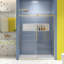 Porte coulissante pour douche - Verre trempé 5/16 po, finition or brossé, résistance aux fuites, 56-60 po x 74 36 000 fois testé, or-121157442