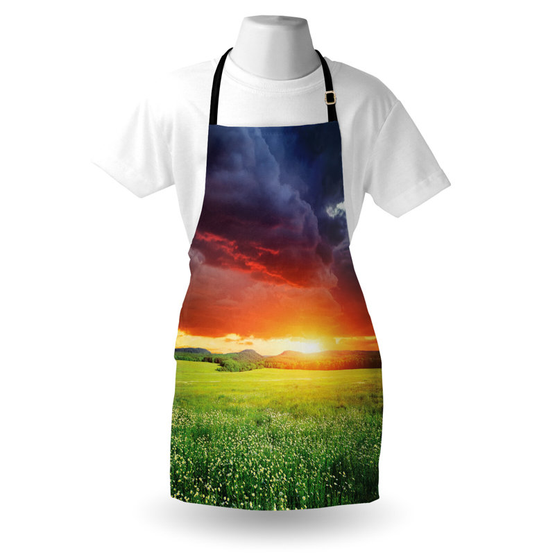 East Urban Home Colourful Apron Unisex Sunset Modern View Adult Size Multicolor