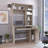 Compu 180 Hutch Desk, Multiple Shelves, Retractable Keyboard Tray, CPU Door Panel, One Drawer-1772411113