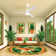 Auravista 52 In. Indoor Oak Blades Ceiling Fan Chrome Housing With LED Light Bulbs And Remote Control