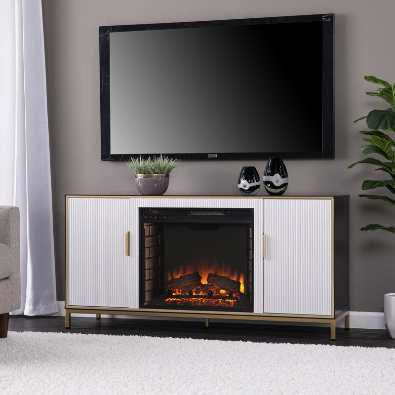 Basaldua TV Stand for TVs up to 50" with Fireplace Included