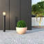Pot à fleurs Rynley Modern Fiberstone and Clay - Pot rond avec trous de drainage pour l'intérieur et l'extérieur -1270091844-1270091845