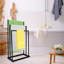 Porte-serviettes autoportant en fer à 3 niveaux, tablette de salle de bain de 30 pouces, organisateur d'échelle de style rétro rustique industriel pour la salle de lavage et la chambre à coucher
