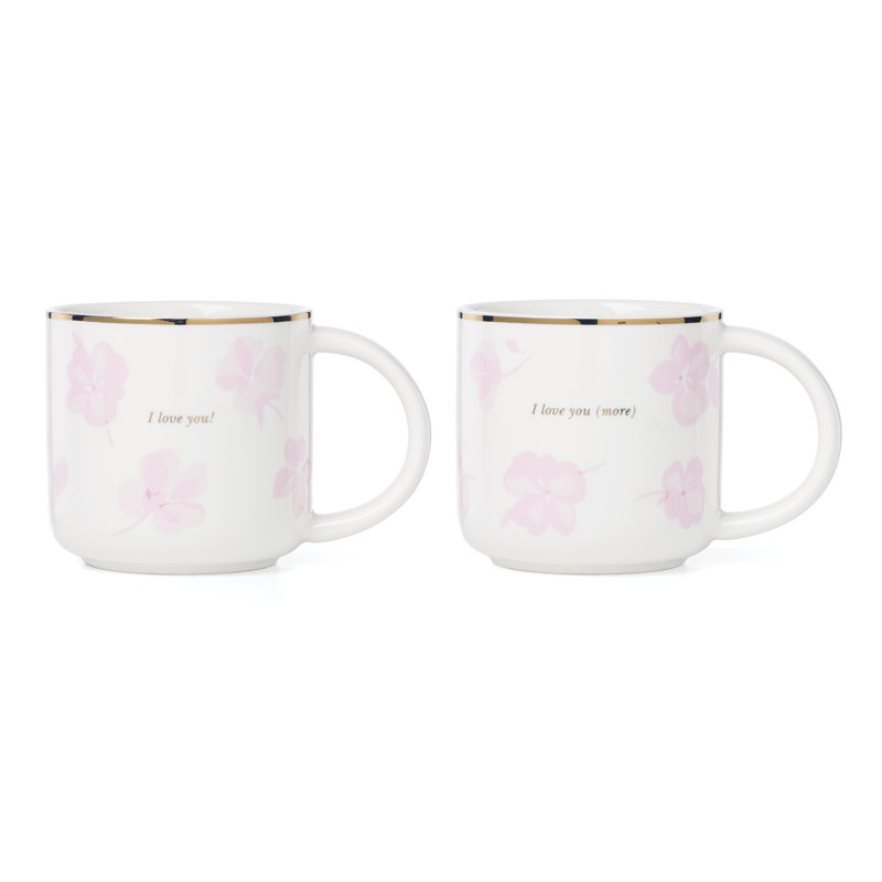 Spring Pansies Mugs, Set of 2