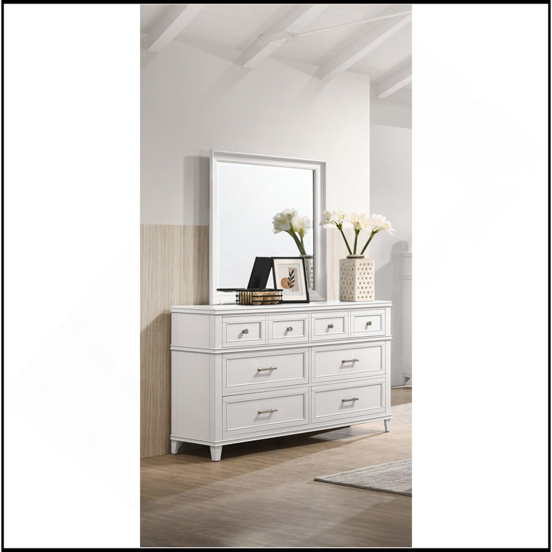 Commode 6 tiroirs blanche, Blanc