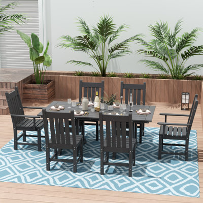 Ensemble de salle à manger rectangulaire pour 6 personnes 70 "" Laguna