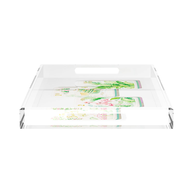 Mahjong Acrylic Decorative Tray, 22.5"W x 14.5"D x 2"H