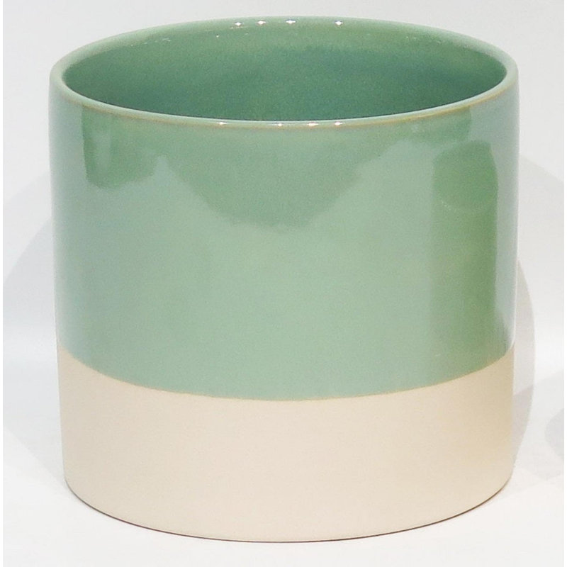 Pot de fleurs réactif, Vert / Beige