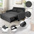 Extra-Large 61" 2-In-1 Fabric Sofa Bed, Double Sofa With Storage Bag, Reinforced Iron Frame, Adjustable Backrest And Cushions, Suitable For Bedrooms, Living Rooms And Outdoor Areas-1559694240-1559694301