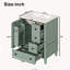 Meuble-lavabo vert clair 24 po avec lavabo intégré en céramique, tablette à double couche et tiroirs à fermeture en douceur-915830445