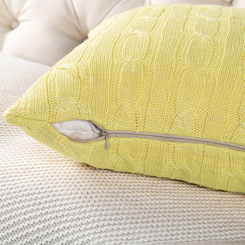 Square Cushion Cover, Jojoba Yellow