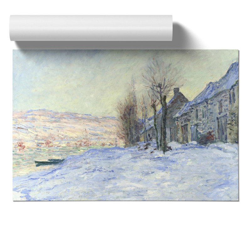 Lavacourt, Sunshine And Snow by Claude Monet - No Frame Painting, 21cm H x 30cm W x 0.1cm D
