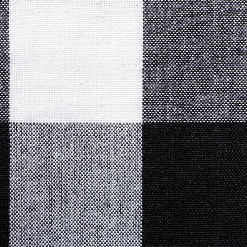 Wolsingham Gingham 100% Cotton Table Runner, 72" L x 14" W, Black