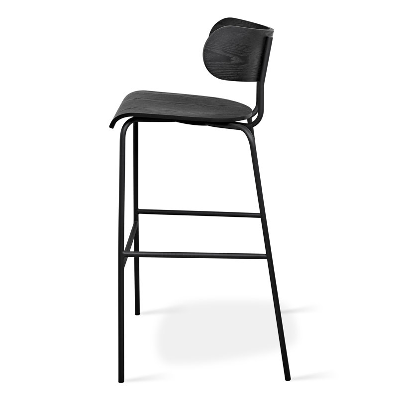 Bantam Bar Stool, Black Ash