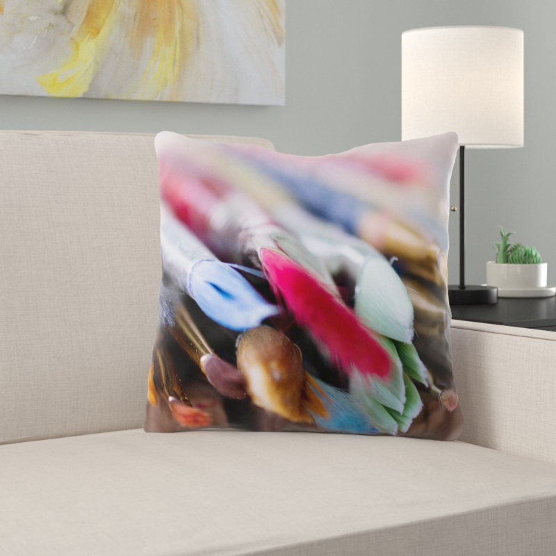 Housse et insert de coussin carré Mariana, Microsuède, Intérieur