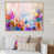Toile avec cadre flottant brun