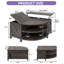 Table basse à plateau relevable l 39,4 po avec 2 comparaisons de rangement cachées, 2 tablettes et prises de courant-726586483-726586492