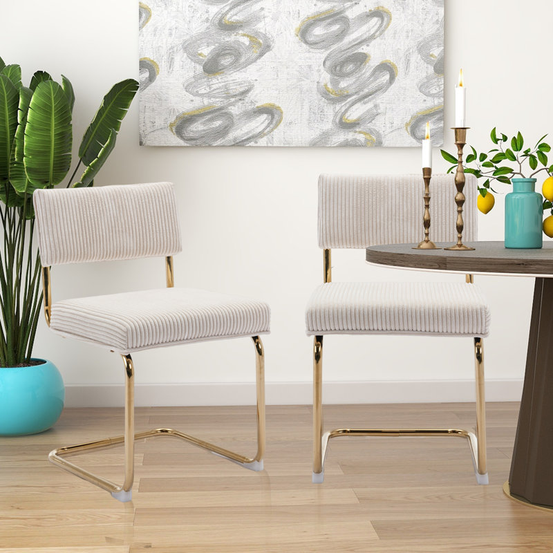 Chaise d'appoint en tissu, Beige