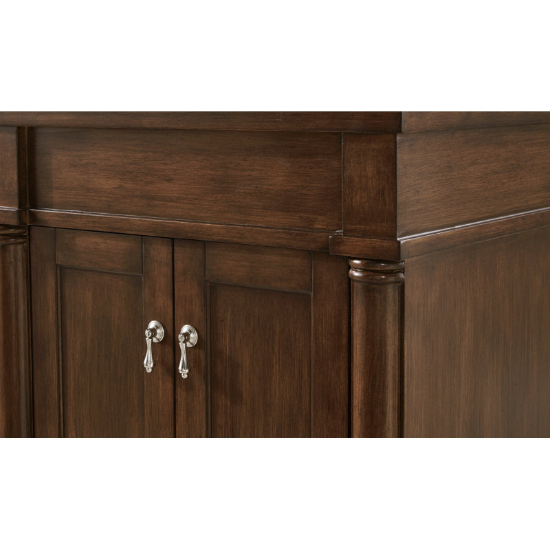 Ensemble de meuble-lavabo simple 24 po Lexington, Noyer, Blanc ivoire