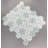 Thassos White & Blue Celeste Marble Floral Daisy Pattern Mosaic Tile