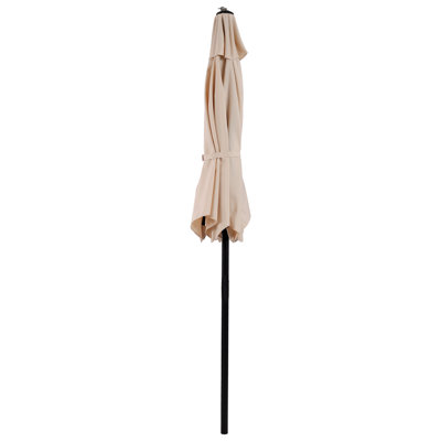 7.5ft Yard Umbrella, Wind Resistant Patio Canopy With 6 Sturdy Ribs, Tear-resistant Waterproof Fabric, Sun & Rain Protection For Poolside Lawn Outdoor Space