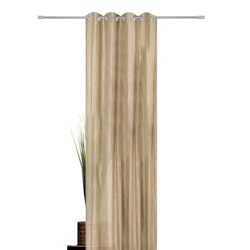 Gardine Dot mit Schlaufen (1 Stück), transparent, Sand