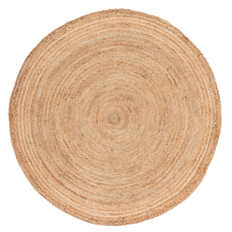 Tapis en jute tissé à la main Arria, Rond 9 pi