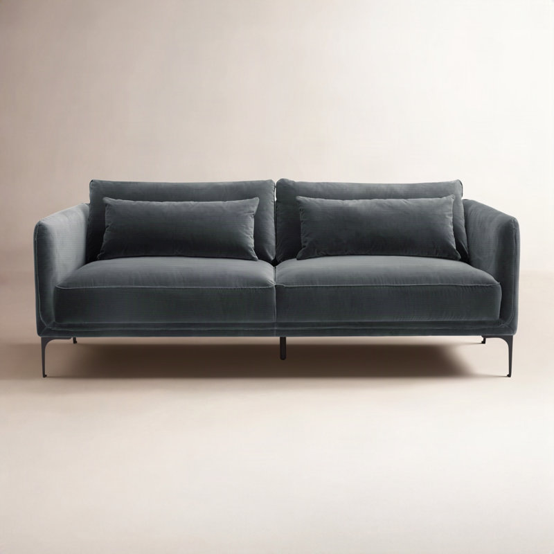 Canapé rembourré Rae, Effie Indigo Performance Linen