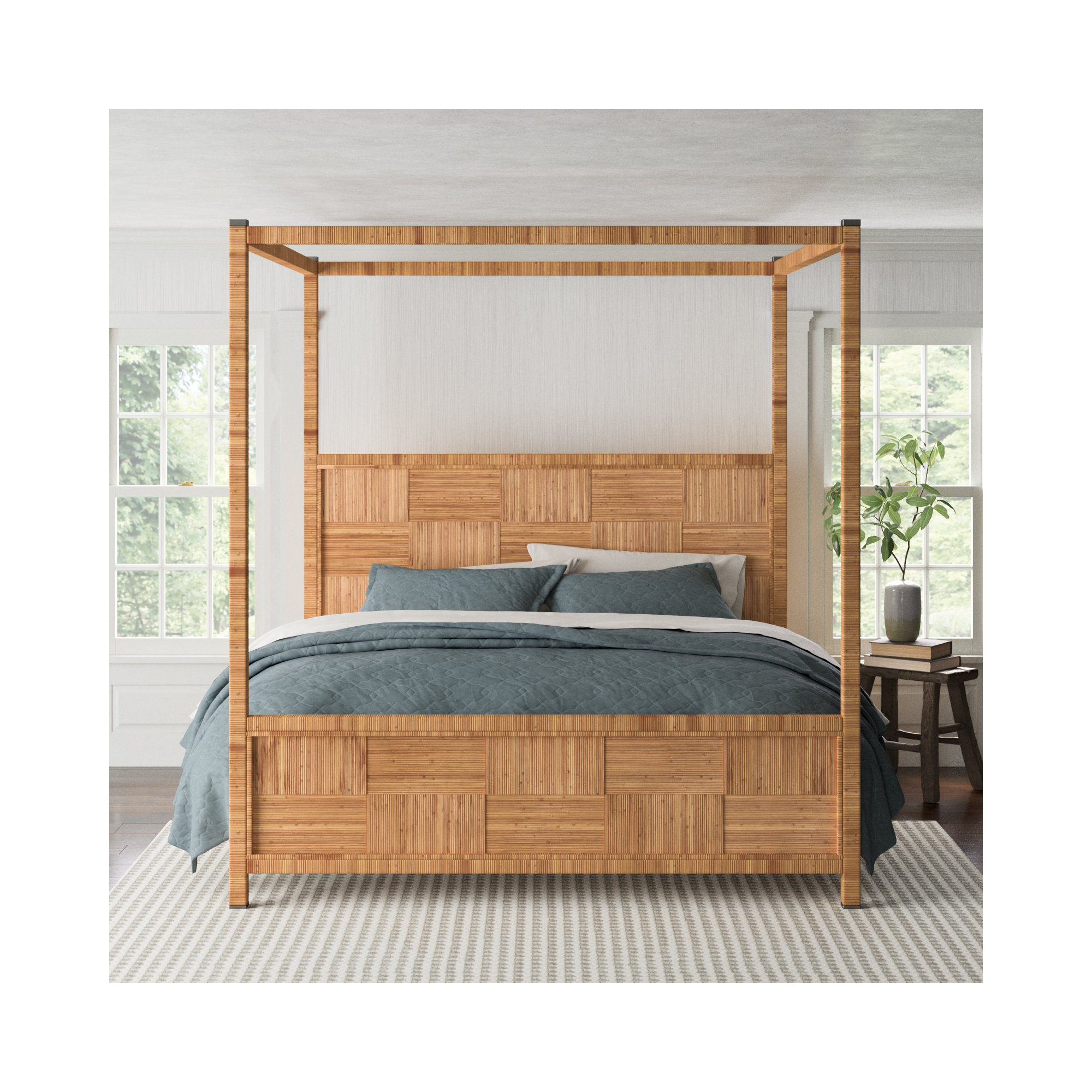 Rosalie Woven Canopy Bed, King
