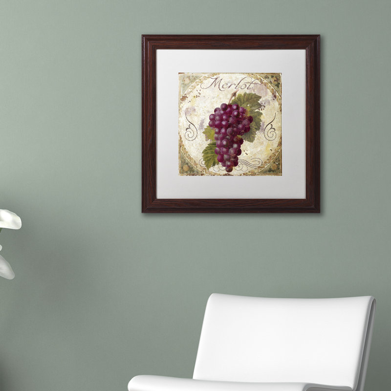 Jadaya «Tuscany Table Merlot», impression encadrée, H 11 po x l 14 po x P 0,5 po, Blanc, Brun