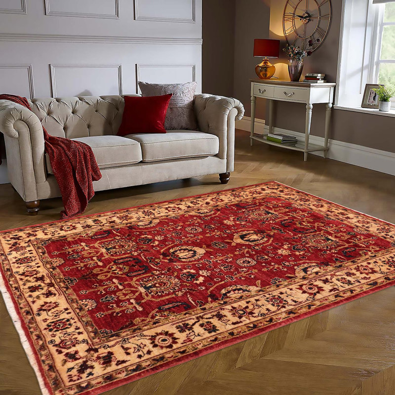 Tapis oriental rouge / brun en laine noué à la main 5 pi 2 po x 5 pi 10 po Oriental