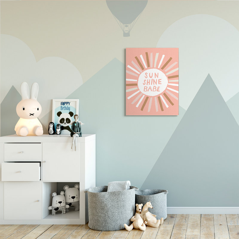 Rayons de soleil pastel Sun Shine Babe, Toile tendue, H 30 po x l 24 po