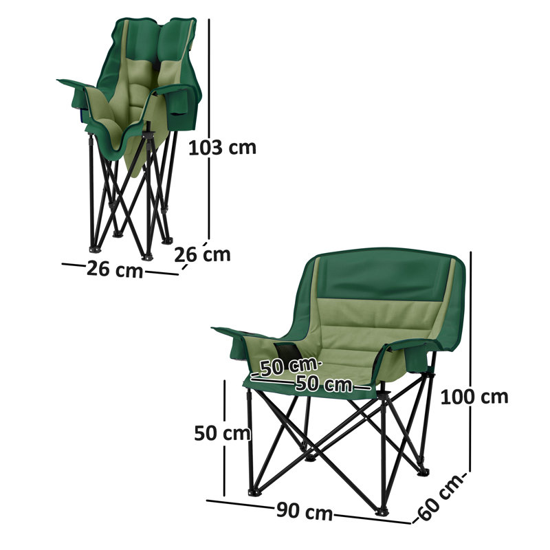 Folding Camping Chair, Olive Green