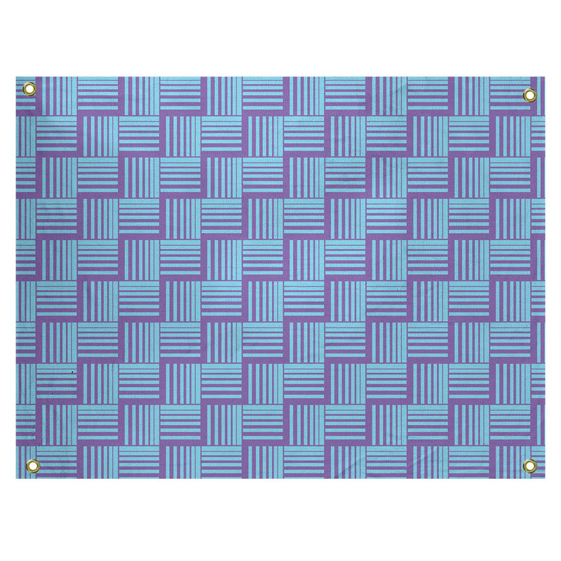 Jaya Polyester Tapestry, 59" H x 80" W, Teal/Purple